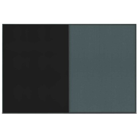 United Visual Products Enclosed Corkboard, 1 Door, 60"x36", 4" Fra UV3403-GOLD-CLOUD